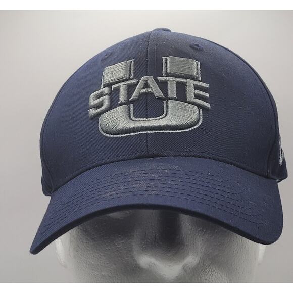 Utah State Aggies Navy Blue Strapback Zephyr Cap‎ Hat NCAA - Picture 1 of 9